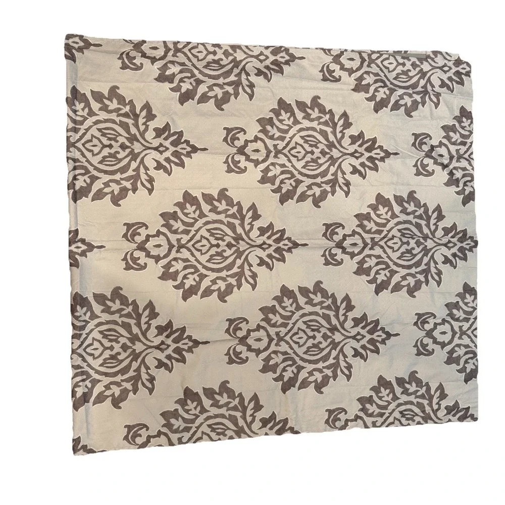 Sun Zero Blackout Curtains 84x80 Set of 2 Panels Taupe Brown Damask Thermal